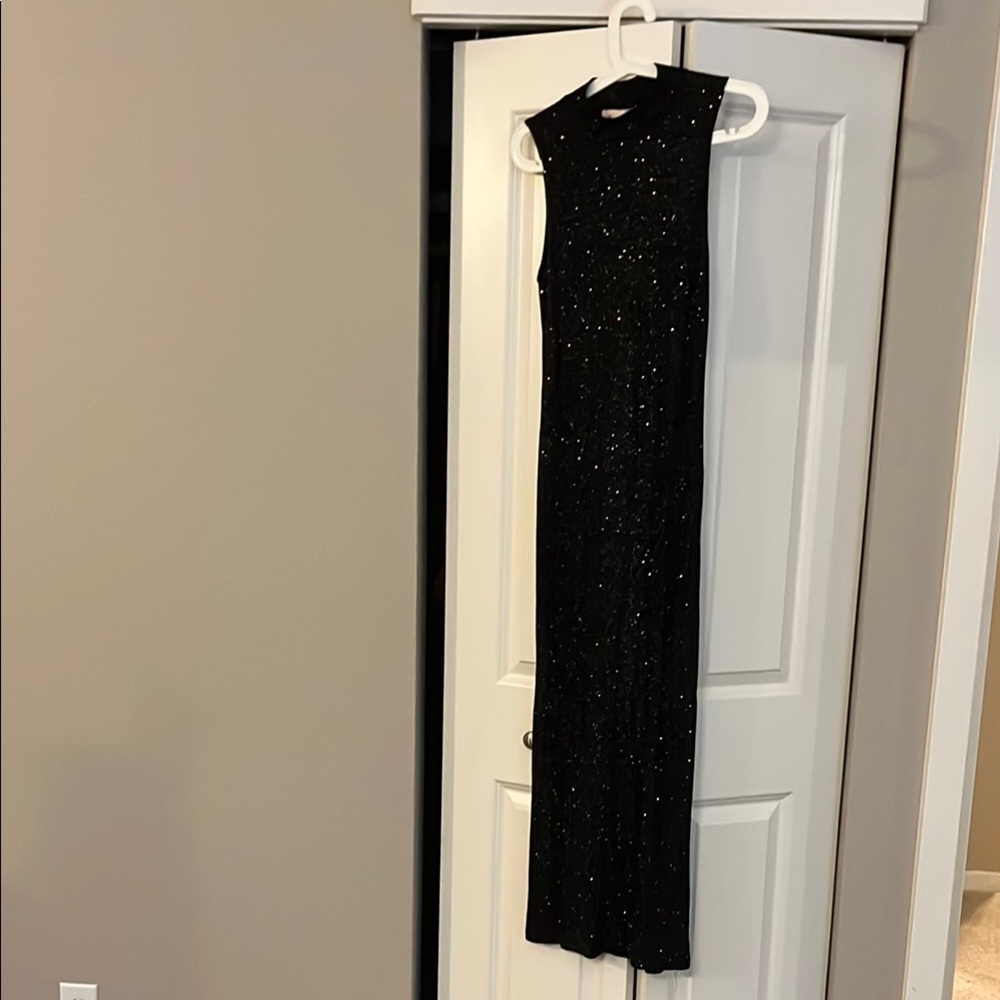 Vintage Timing black Sleeveless sparkling dress